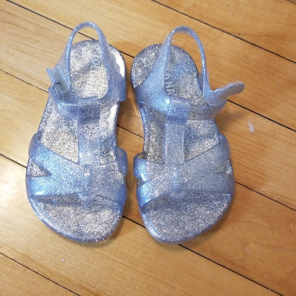 Toddler Silver Sparkle-jellie sandals